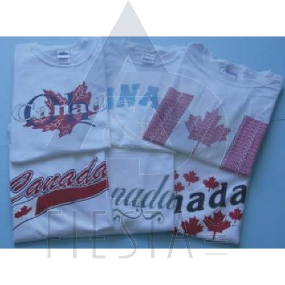 CANADA YOUTH WHITE T-SHIRTS ASSORTED DESIGNS & SIZES