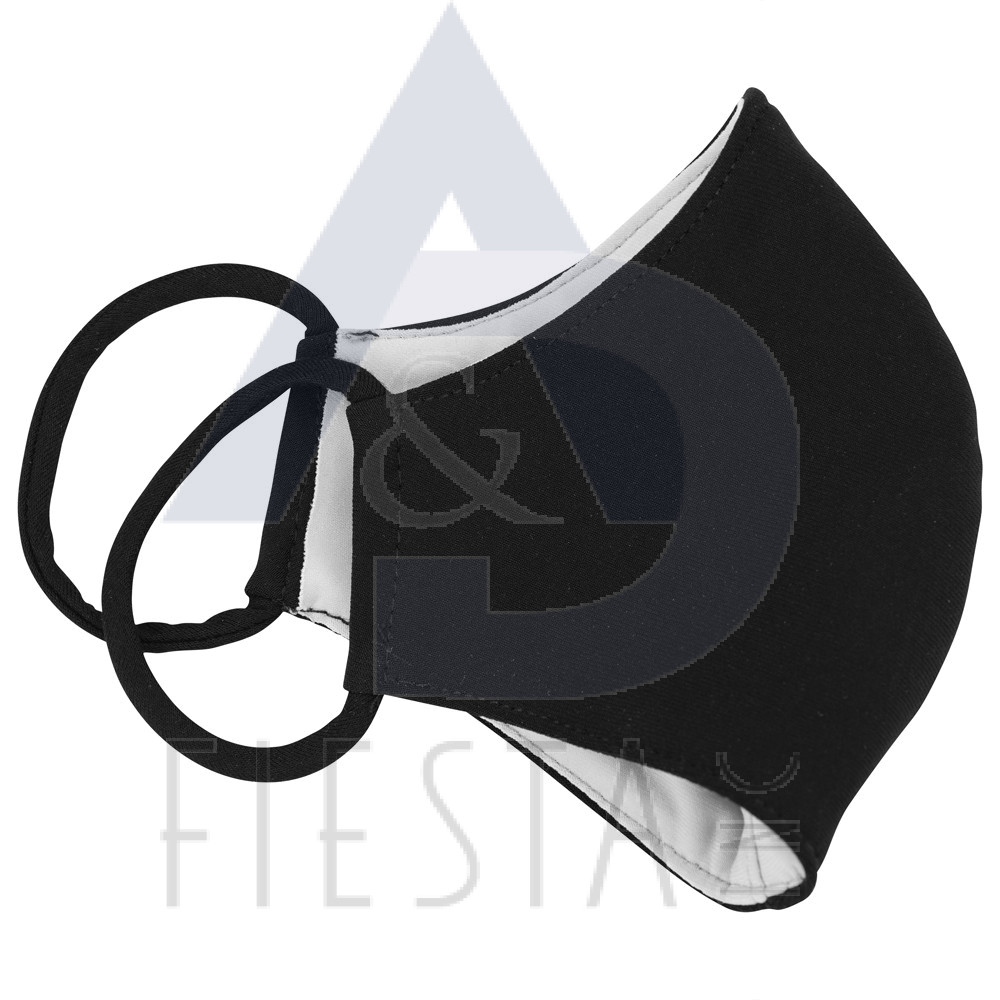Reusable-Reversible-Washable Beige/Black 2 Ply Mask