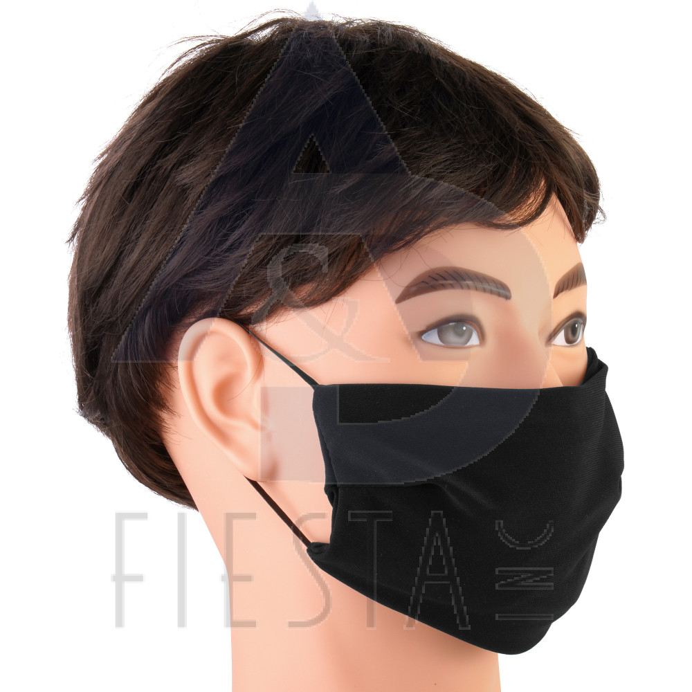 Reusable, Washable, Black 2-Layer Mask with Pocket for Filter Insert