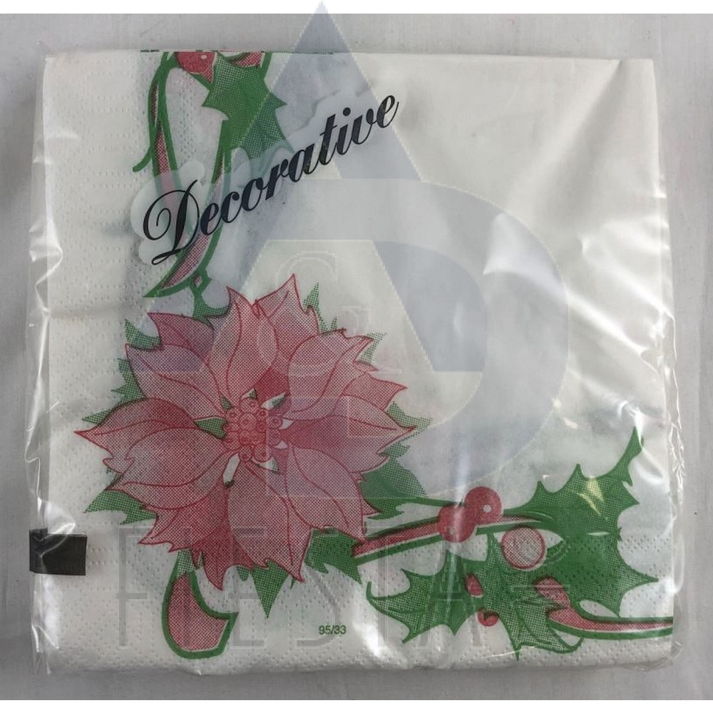 25 PC 2 PLY NAPKIN POINSETTIA