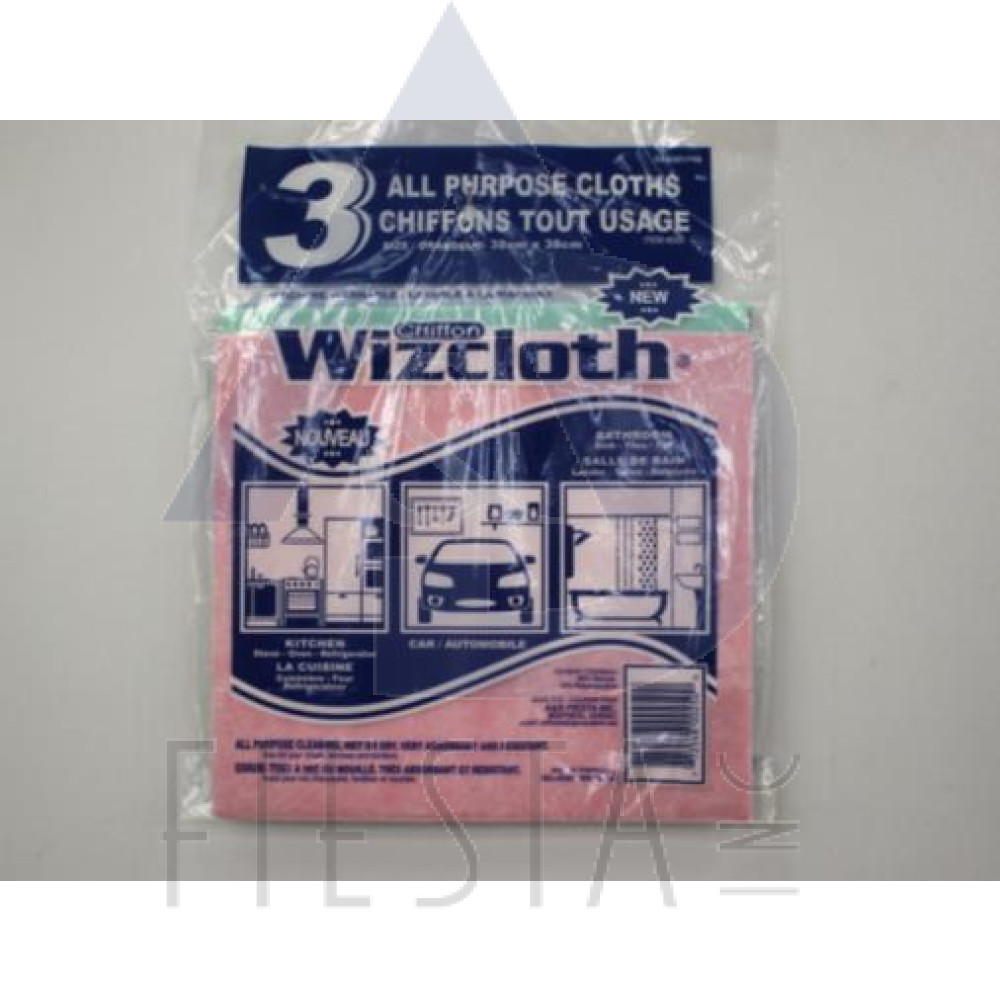 WIZCLOTH ALL PURPOSE CLOTHS 3 PACK