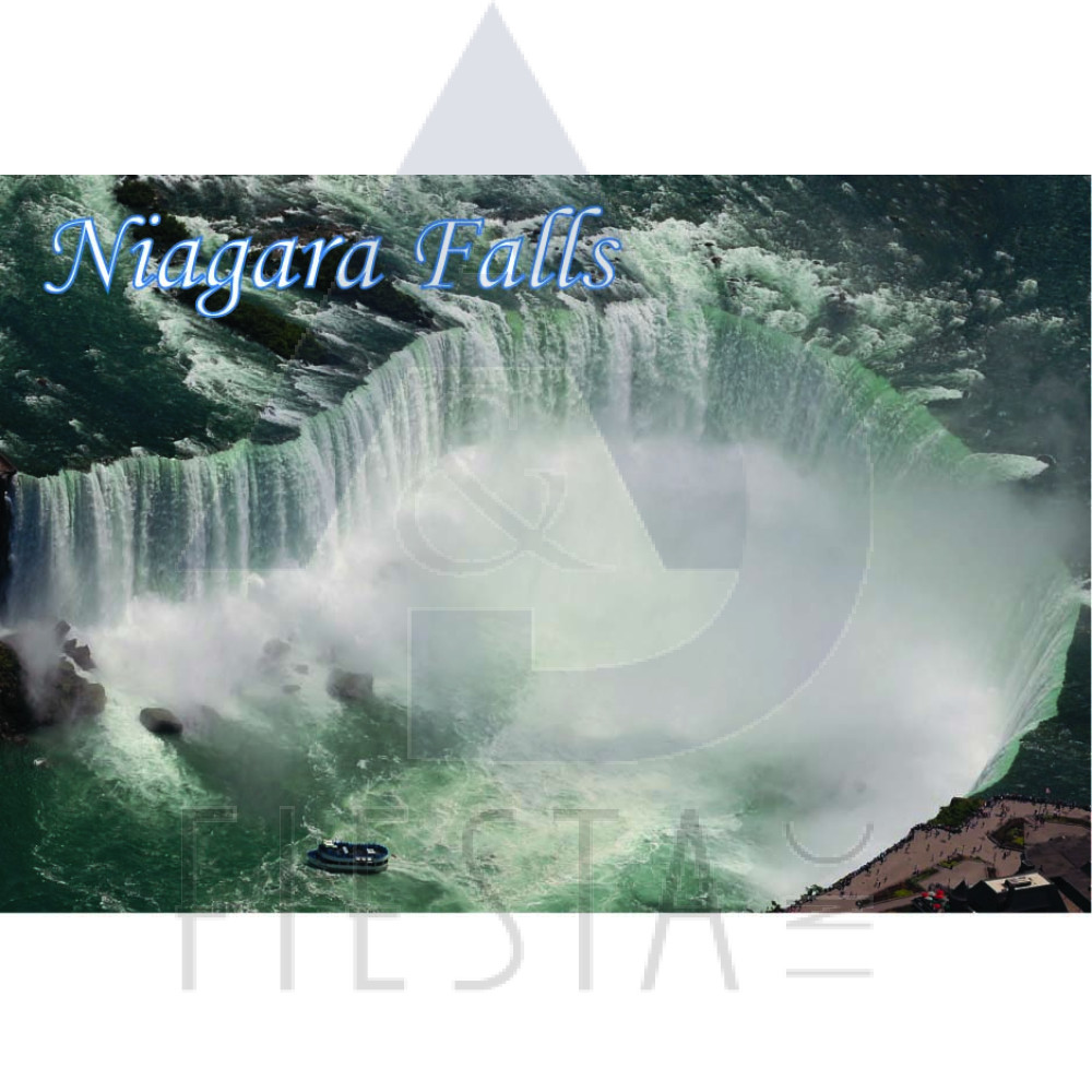 NIAGARA FALLS POSTCARD AERIAL VIEW OF THE HORSESHOE FALLS 1