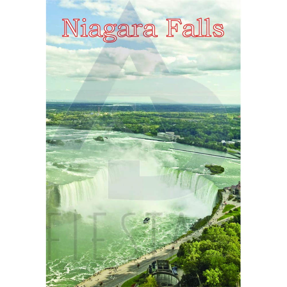 NIAGARA FALLS POST CARD AERIAL VIEW OF THE HORSESHOE FALLS 2