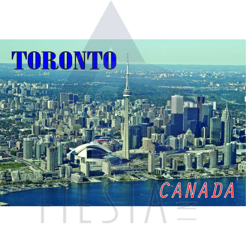 TORONTO POST CARD AERIAL VIEW OF DOWNTOWN TORONTO 