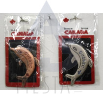 QUEBEC METAL DOLPHIN PIN ON CARD ASSORTED