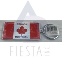 MONTREAL FLAG/QUEBEC FLAG 2 SIDED KEY CHAIN