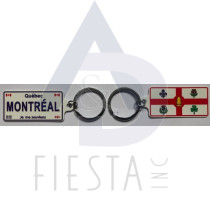 MONTREAL LICENSE PLATE 2 SIDED, MONTREAL FLAG/"MONTREAL" KEY CHAIN