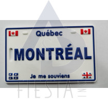 MONTREAL LICENSE PLATE "MONTREAL" LUGGAGE TAG