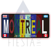 MONTREAL LARGE SIZE LICENSE PLATE "MONTREAL" MULTI DARK COLOR 30X15 CM