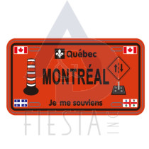 MONTREAL LARGE SIZE CONSTRUCTION LICENSE PLATE "ARROW'S" 30X15 CM