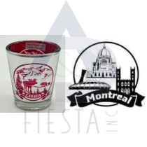 MONTREAL PINK SHOT GLASS WITH LANDMARKS LOGO