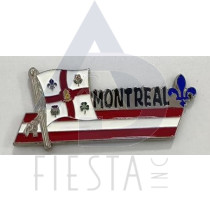 MONTREAL METAL FLAG WITH SCRIPT UNDERLINE MAGNET