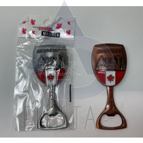 MONTREAL WINE GLASS WITH STAND DESIGN WITH LANDMARKS AND FLAG WITH BOTTLE OPENER MAGNET