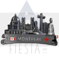 MONTREAL METAL CUT-OUT LANDMARKS WITH SCROLL RIBBON MAGNET