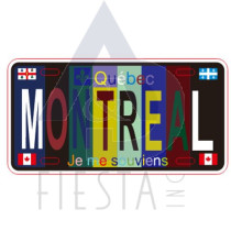 MONTREAL METAL LICENSE PLATE "MONTREAL" MULTI DARK COLOR 10X5 CM MAGNET