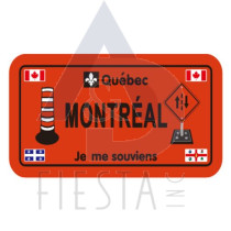 MONTREAL METAL CONSTRUCTION LICENSE PLATE "ARROW'S" 10X5 CM MAGNET