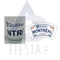 MONTREAL LICENSE PLATE FROSSTED SHOT GLASS