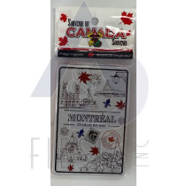 MONTREAL TINPLATE DOUBLE LAYER BORDER WITH ICONS MAGNET