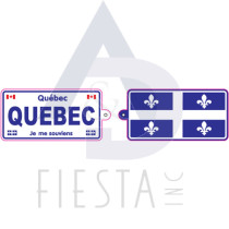 QUEBEC LICENSE PLATE 2 SIDED, QUEBEC FLAG/"QUEBEC" KEY CHAIN