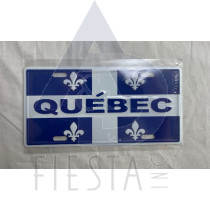 QUEBEC MEDIUM SIZE LICENSE PLATE QUEBEC FLAG 20.4x10.2 CM