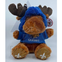 QUEBEC PLUSH 7.5" BEAR IN T-SHIRT WITH HAT 