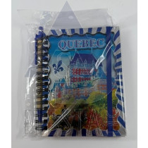 QUEBEC SPIRAL 3D MDF NOTE BOOK WITH PEN