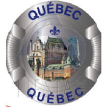 QUEBEC DELUXE METAL ASHTRAY WITH LANDMARKS IN ACRYLIC BOX