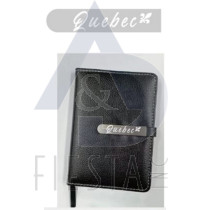 QUEBEC LEATHER NOTE BOOK 10.5 CM X 14.8 CM