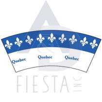 QUEBEC FROSTED SHOT GLASS WITH FLUER DE LYS BORDER