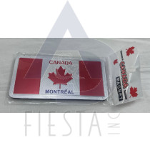 MONTREAL FOIL LICENCE PLATE "CANADA FLAG" MAGNET 5X10 CM