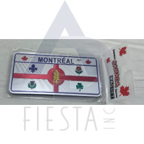 MONTREAL FOIL LICENCE PLATE "MONTREAL FLAG" MAGNET 5X10 CM