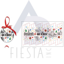 QUEBEC CHRISTMAS BALL WITH ICONS IN BOX