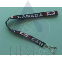 CANADA BLACK/RED LANYARD