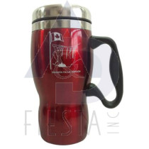 NIAGARA FALLS STAINLESS STEEL TALL COFFEE MUG 16 OZ. RED