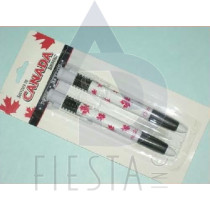 CANADA LEAF PEN WITH RUBBER GRIP 2 PACK