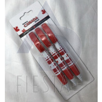 CANADA RUBBER GRIP PEN WITH FANCY CLIP 3 PACK