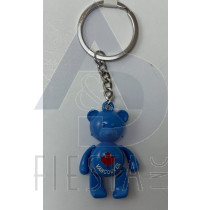 VANCOUVER LIGHT BLUE TEDDY BEAR WITH MOVEABLE ARMS & LEGS KEY CHAIN