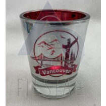 VANCOUVER PINK SHOT GLASS WITH LANDMARKS LOGO