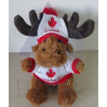 VANCOUVER 22 CM PLUSH MOOSE WITH SWEATHER