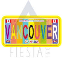 VANCOUVER METAL LICENSE PLATE "VANCOUVER" MULTI LIGHT COLOR 10X5 CM MAGNET