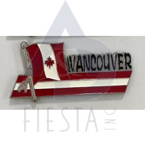 VANCOUVER METAL FLAG WITH SCRIPT UNDERLINE MAGNET