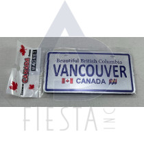 VANCOUVER LICENSE PLATE FOIL MAGNET