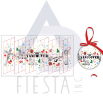 VANCOUVER CHRISTMAS BALL WITH ICONS IN BOX