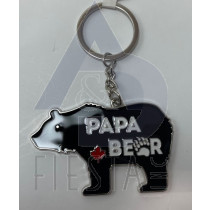 CANADA BLACK "PAPA BEAR'' WITH MAPLE LEAFS KEY CHAIN