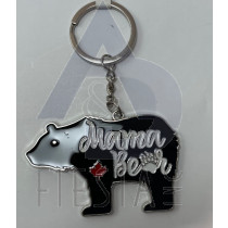 CANADA BLACK "MAMA BEAR'' WITH MAPLE LEAFS KEY CHAIN