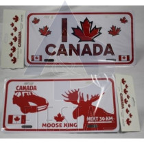 CANADA METAL LICENSE PLATES ASSORTED