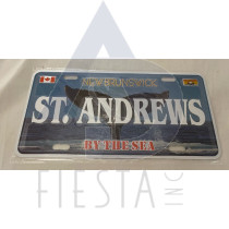 ST. ANDREWS, NEW BRUNSWICK LARGE LISENCE PLATE 15X30 CM