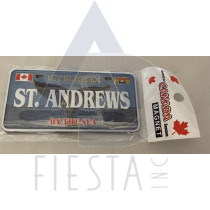 ST. ANDREWS-NEW BRUNSWICK BIKE LISENCE PLATE 20.4X10.2 CM