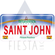 SAINT JOHN N.B. SMALL LISENCE PLATE 10X5 CM MAGNET