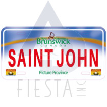 SAINT JOHN N.B. MEDIUM LISENCE PLATE 15X7.5 CM MAGNET